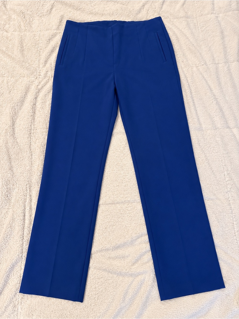 Rachel Zoe Tailored Straight-Leg Pants — Cobalt Blue